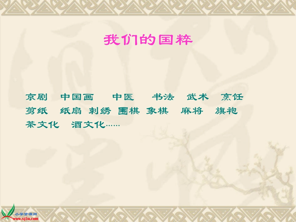 人教新课标品德与社会五年级下册《我们的国粹》课件_第3页