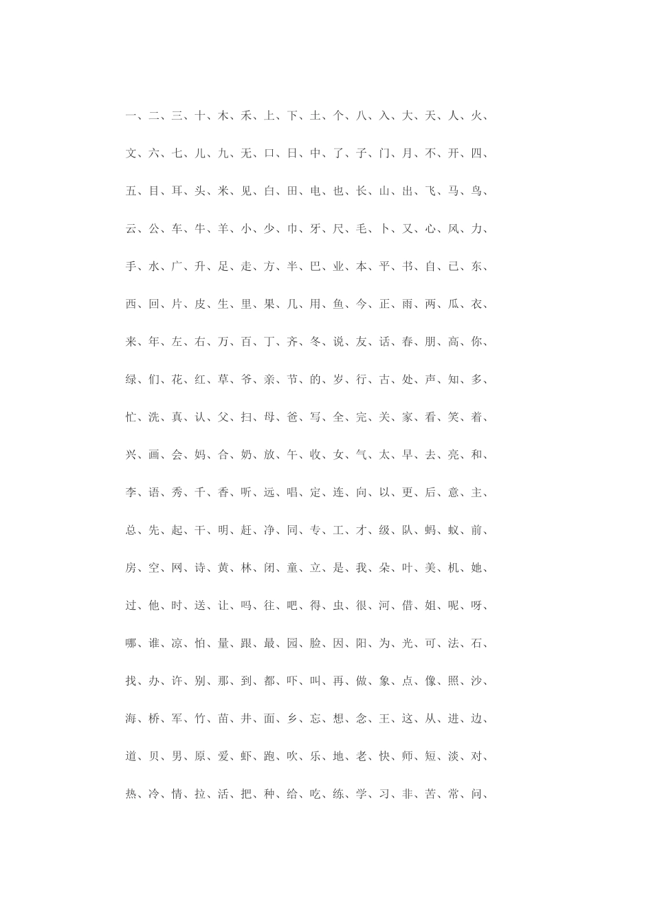 常用汉字100_第1页