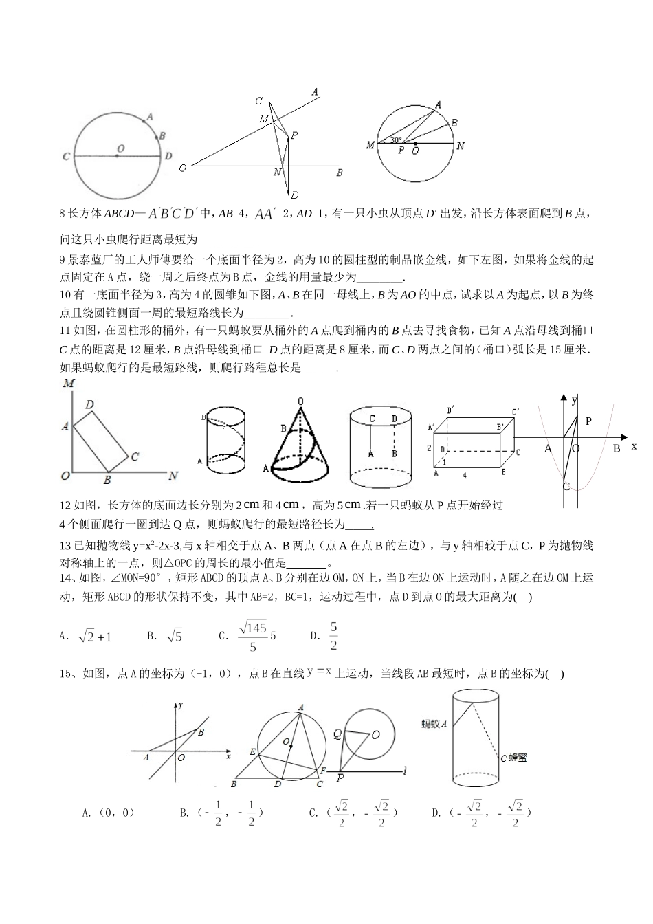 2015中考数学专题一、最值问题_第2页