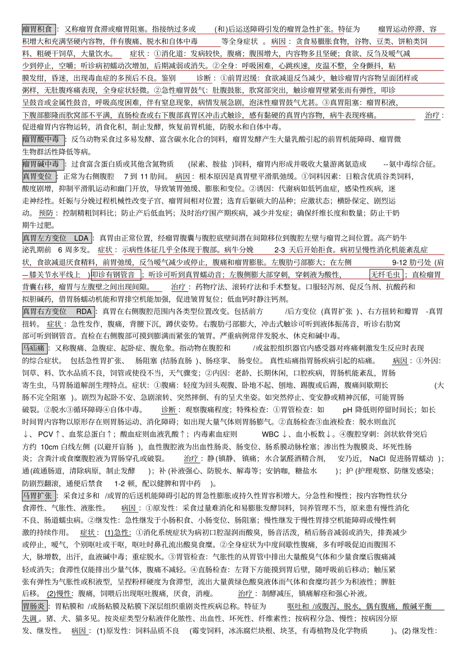 兽医内科学总结_第2页