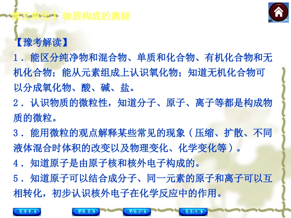 2015复习课：第三单元物质构成的奥秘（共51张PPT）_第3页