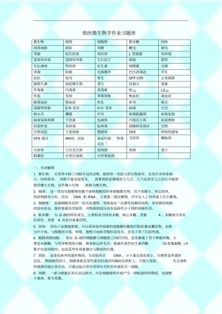 兽医微生物学作业2014汇总
