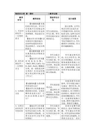 教学设计《物质的分类》