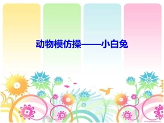 动物模仿操（小白兔）