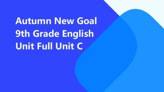 秋新目标九年级英语Unit全单元课件