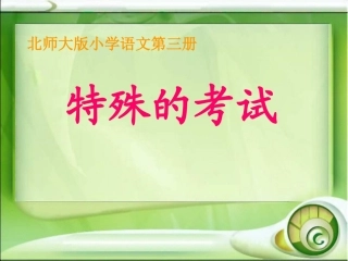 二年级语文《特殊的考试》PPT课件