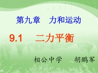 《9[1]1二力平衡》课件