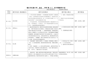 六下教学计划、进度表
