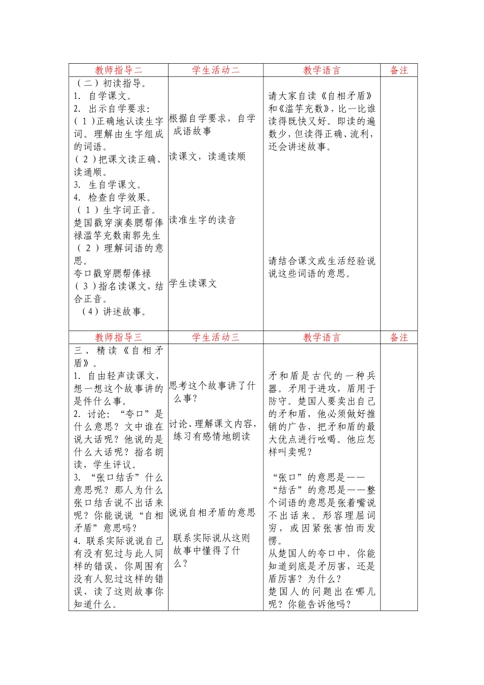 《成语故事》第1课时教学设计_第2页