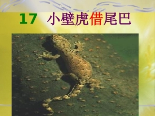 小壁虎借尾巴第二课时