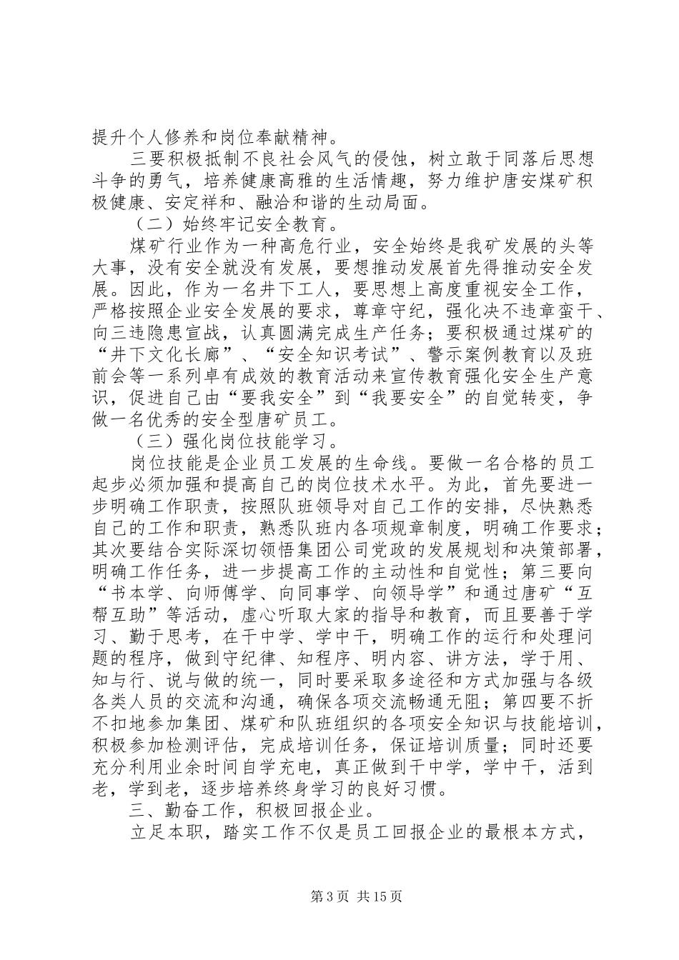 工作计划的写法 _第3页