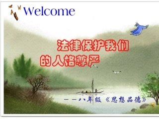 法律保护我们的人格尊严