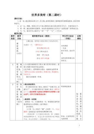 世界多美呀及反思