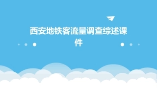 西安地铁客流量调查综述课件
