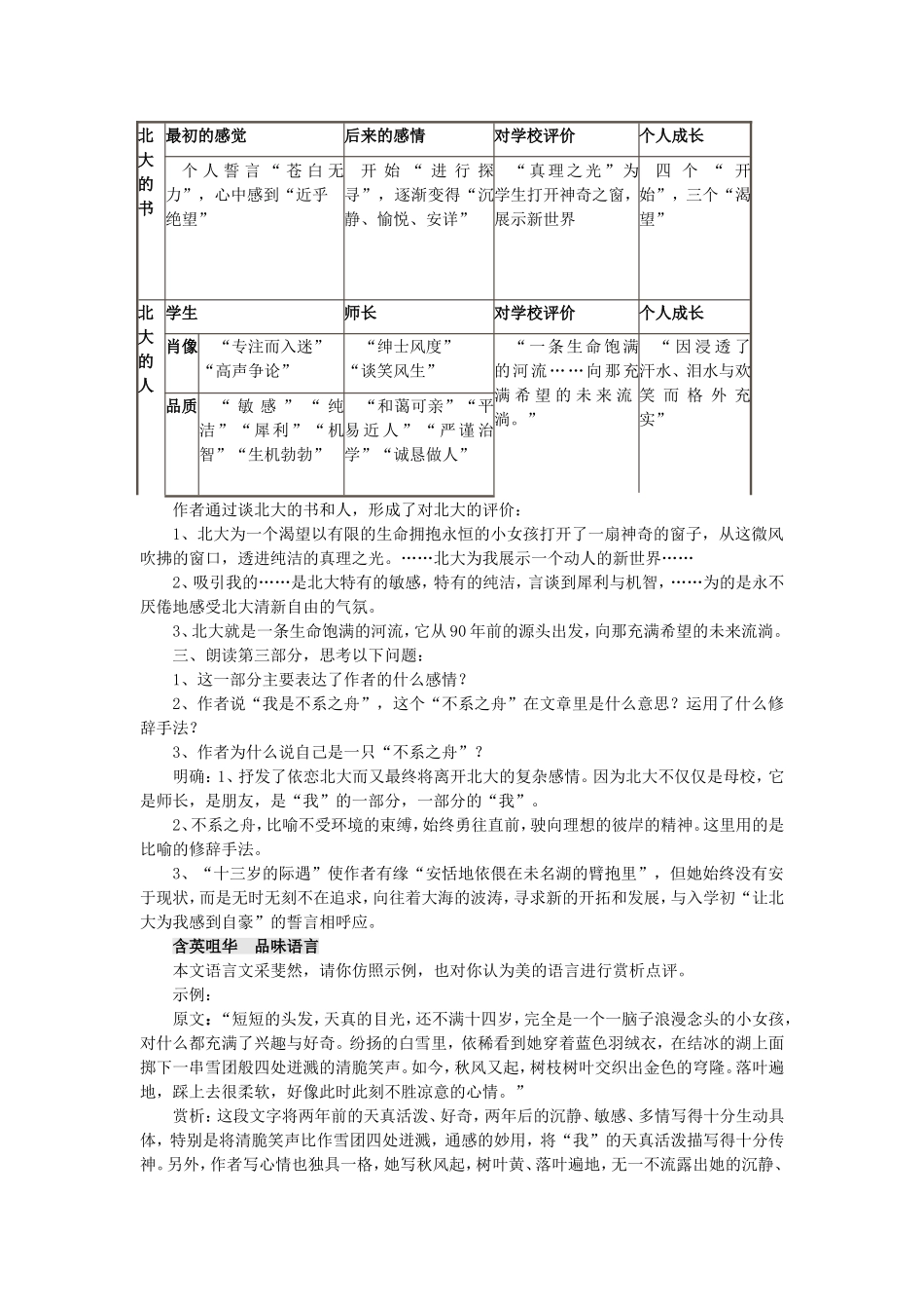《十三岁的际遇》教学设计_第3页