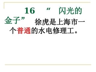 “闪光的金子”(1)