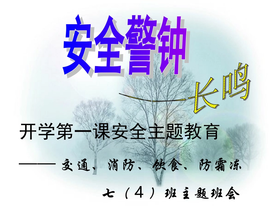 开学第一课安全主题班会(七(6)班)_第2页