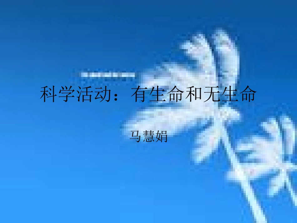 大班科学活动：有生命和无生命_第1页