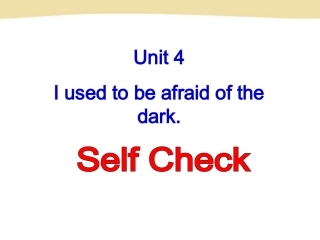 三年级英语Unit4SelfCheck