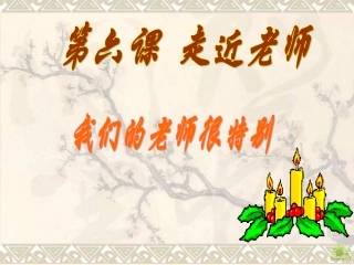 人民版七上第2单元第3课第1框+我们的老师很特别（共18张PPT）