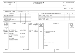 内审九栏工作表