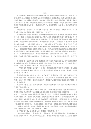 《心声》的补充资料——《万卡》