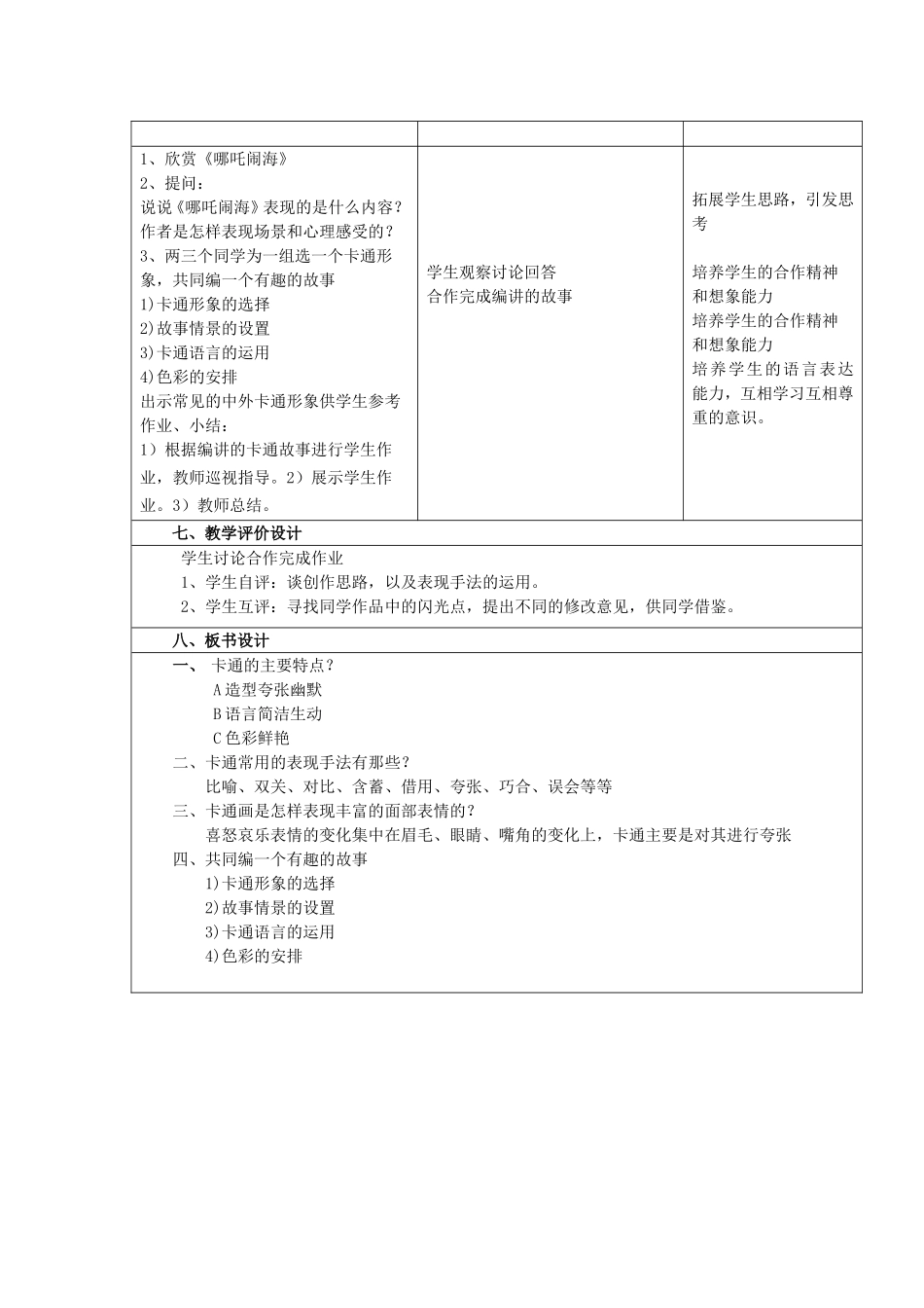 初中美术学科教学设计_第3页