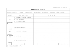 内审检查表-工程勘察公司