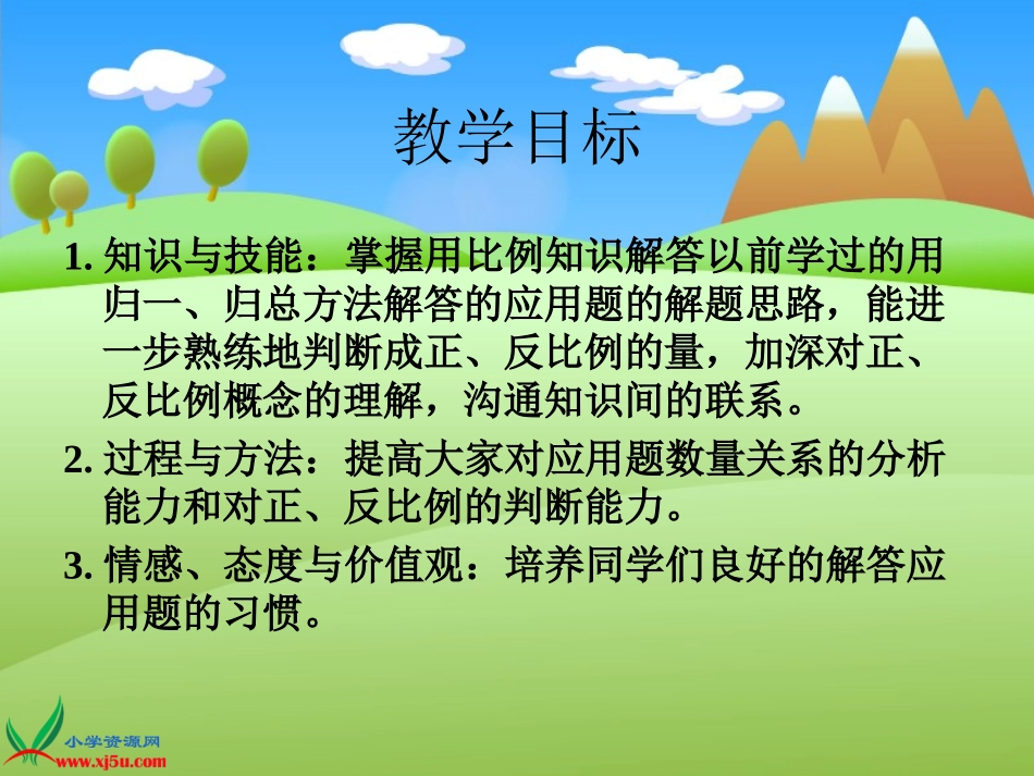 (人教新课标)六年级数学下册课件_用比例解决问题_1_(1)_第2页