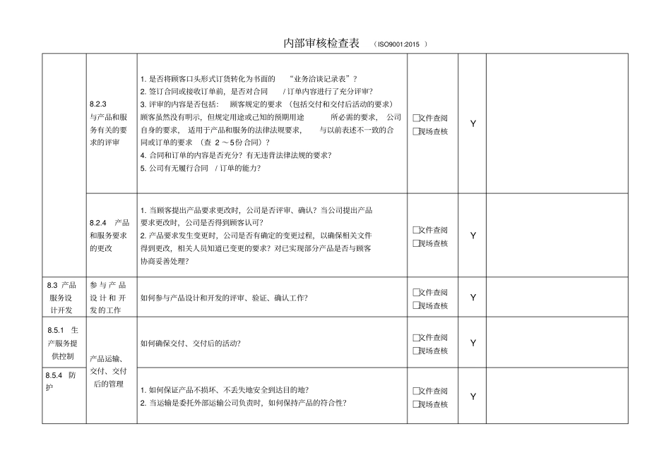 内审检查表按部门_第3页