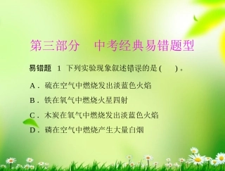 中考经典易错题型课件