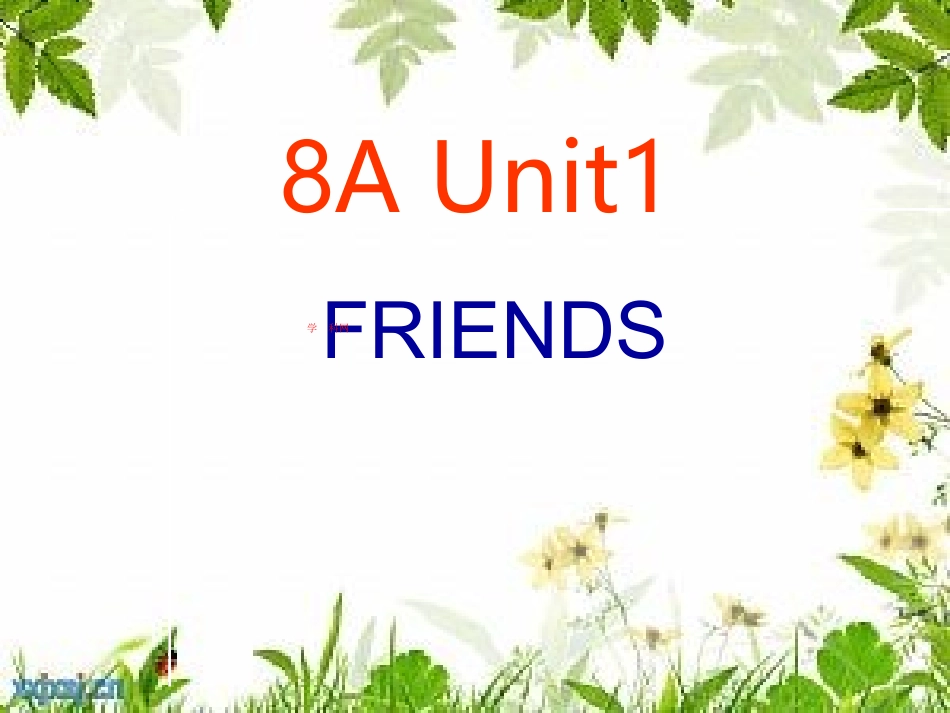 八年级英语上册Unit1FriendsGrammar_第1页