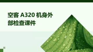 空客A320机身外部检查课件