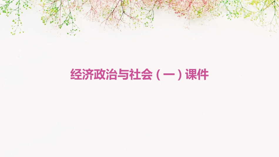 经济政治与社会(一)课件_第1页