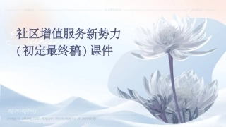 社区增值服务新势力(初定最终稿)课件