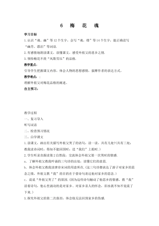 《梅花魂》教案