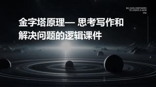金字塔原理— 思考写作和解决问题的逻辑(@黄刚物流与供应链 分享)课件