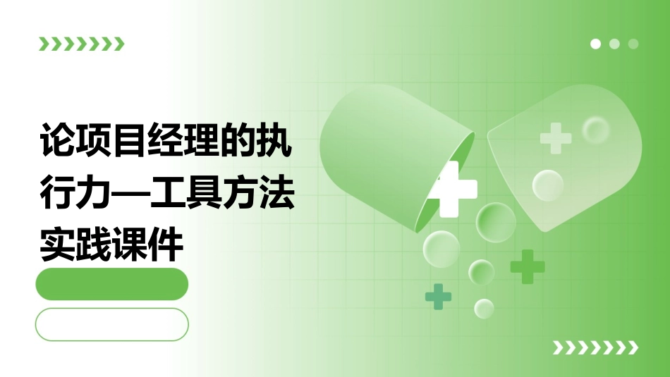 论项目经理的执行力—工具方法实践课件_第1页