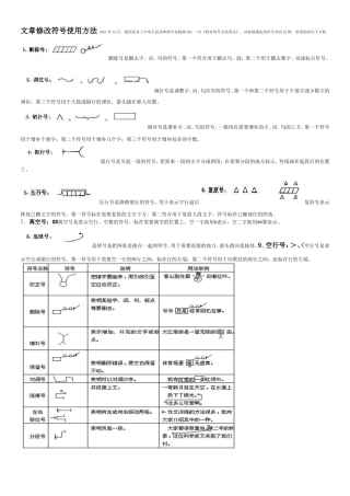 文章修改符号使用方法1981年12月