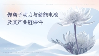 锂离子动力与储能电池及其产业链课件