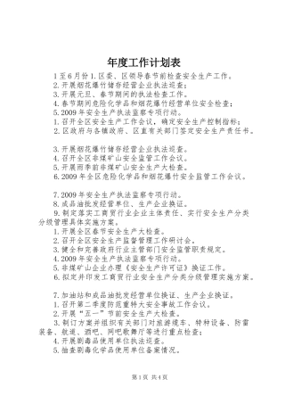 年度工作计划表 