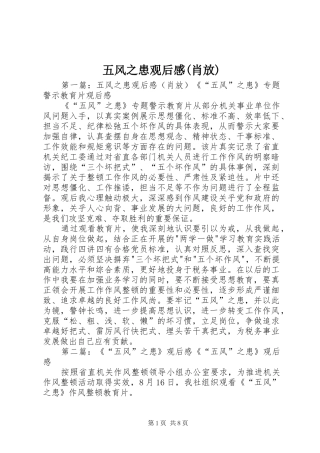 五风之患观后感(肖放)