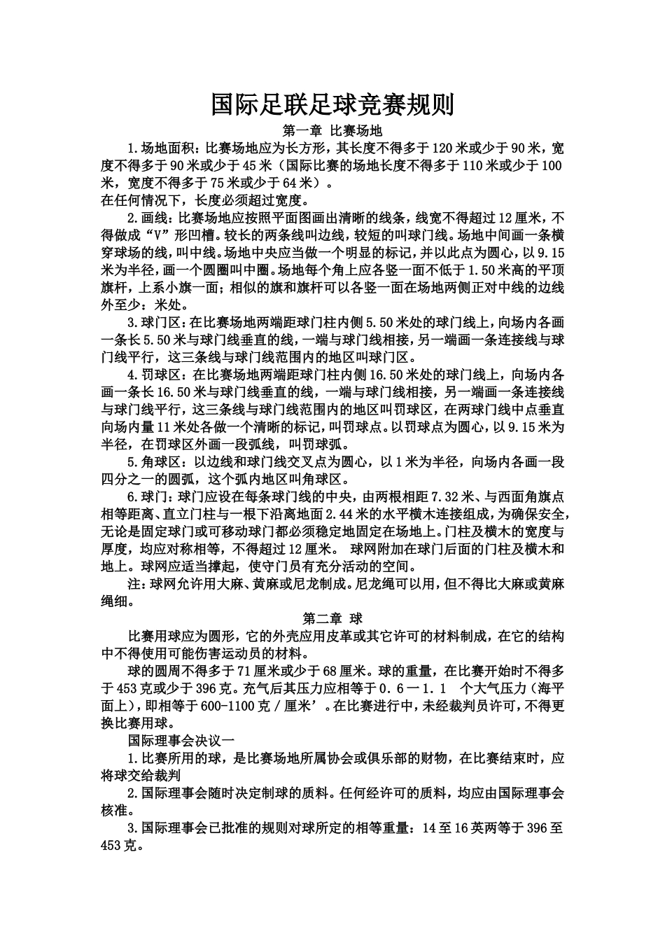 国际足联足球竞赛规则_第1页