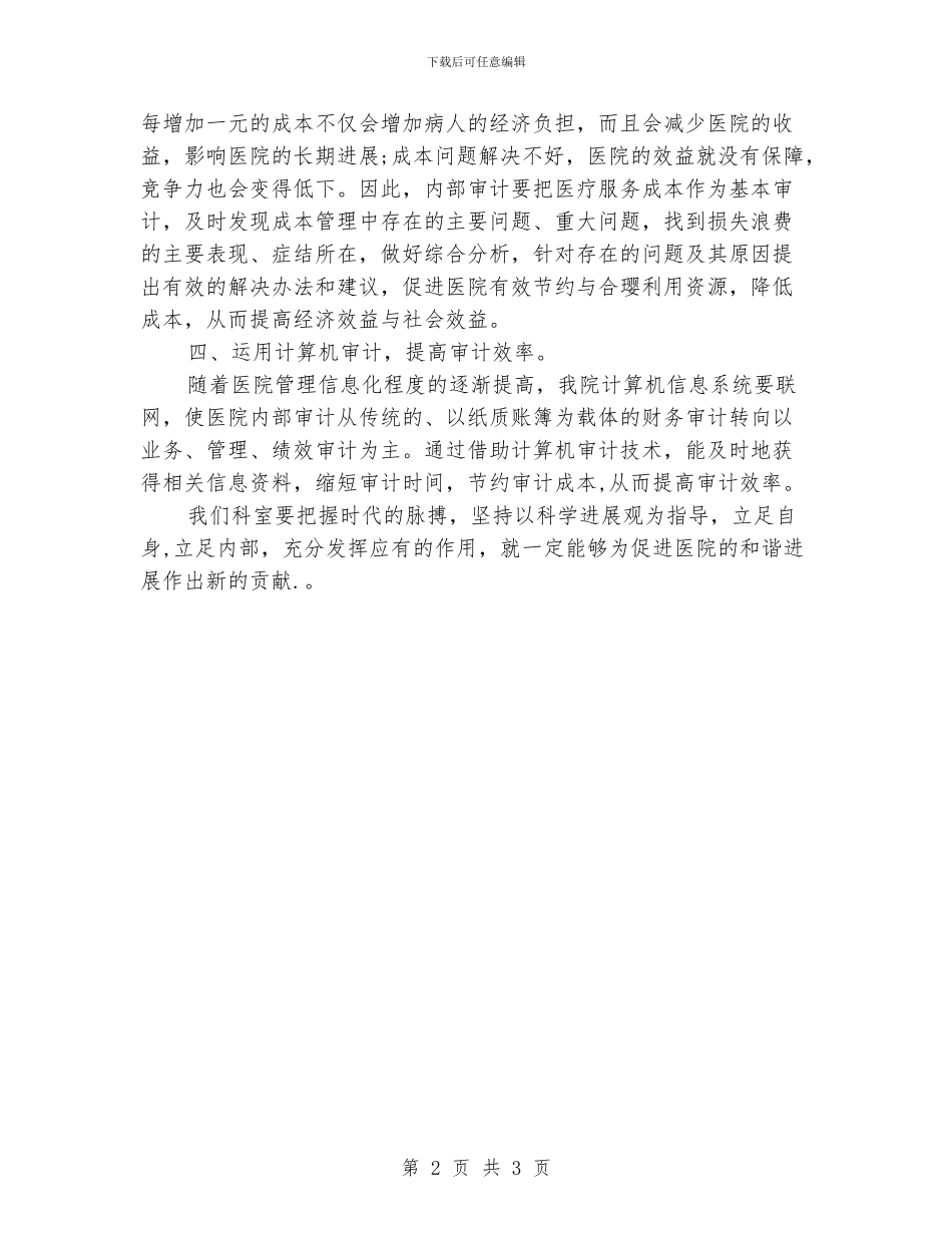 医院内部审计工作计划_第2页