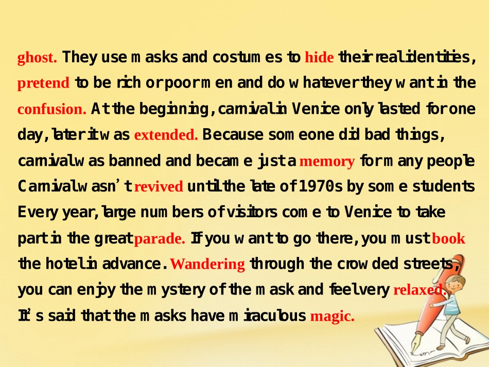 英语 Module 4 Carnival单元小结课件 外研版必修5 课件_第2页