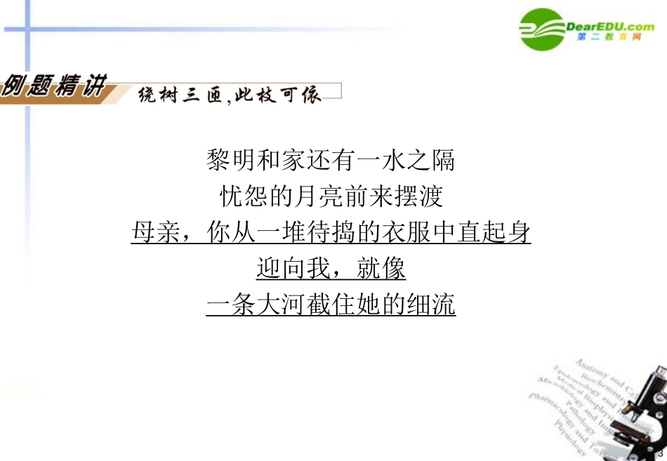 高中语文二轮复习 专题9第国现代诗歌欣赏课件 新人教版 课件_第3页