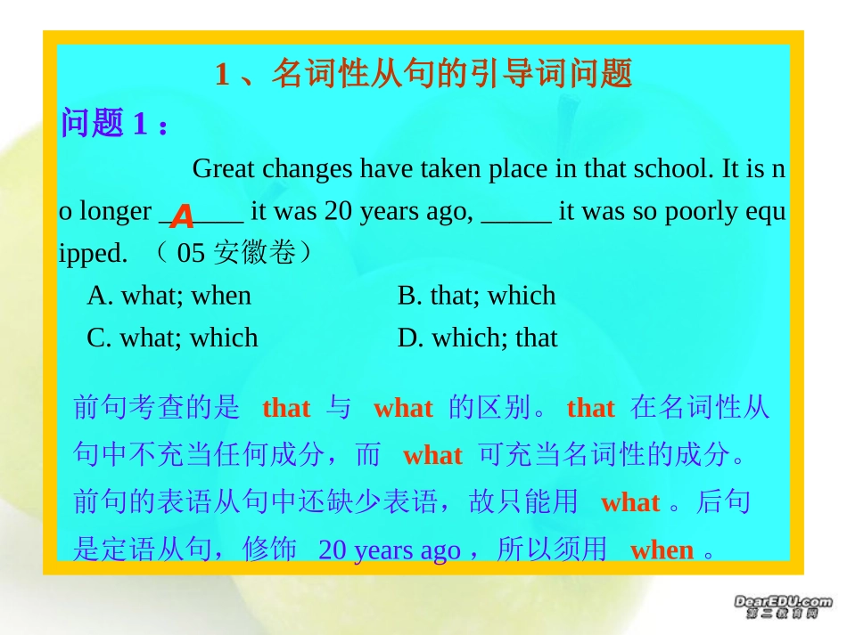 高考英语第二轮语法复习 名词从句 人教版 试题_第3页