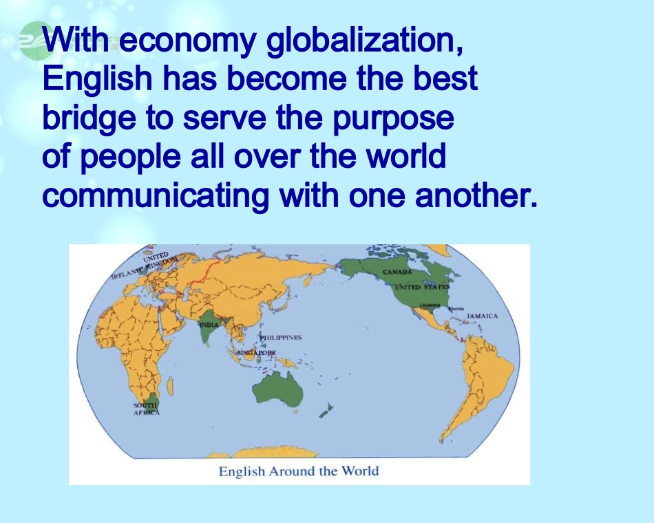 浙江省安吉县高一英语(Unit 2 English around the world)-Warming up课件_第2页