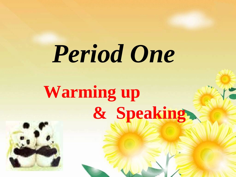 高中英语第一册Unit1 Good friends--Warming up & Speakingppt 课件_第2页