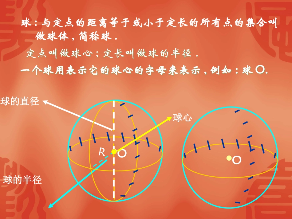高中数学：111(球的性质)课件(新人教A版必修2) 课件_第2页